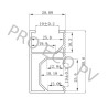 Profil aluminiowy 217cm srebrny CR1