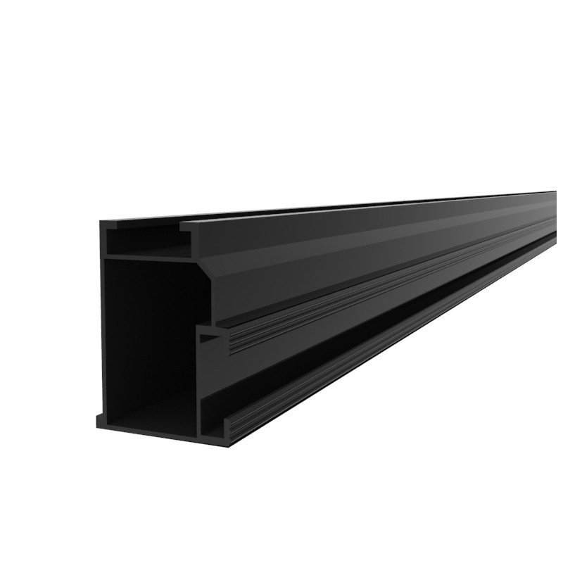 Aluminum profile 107 cm black CR4