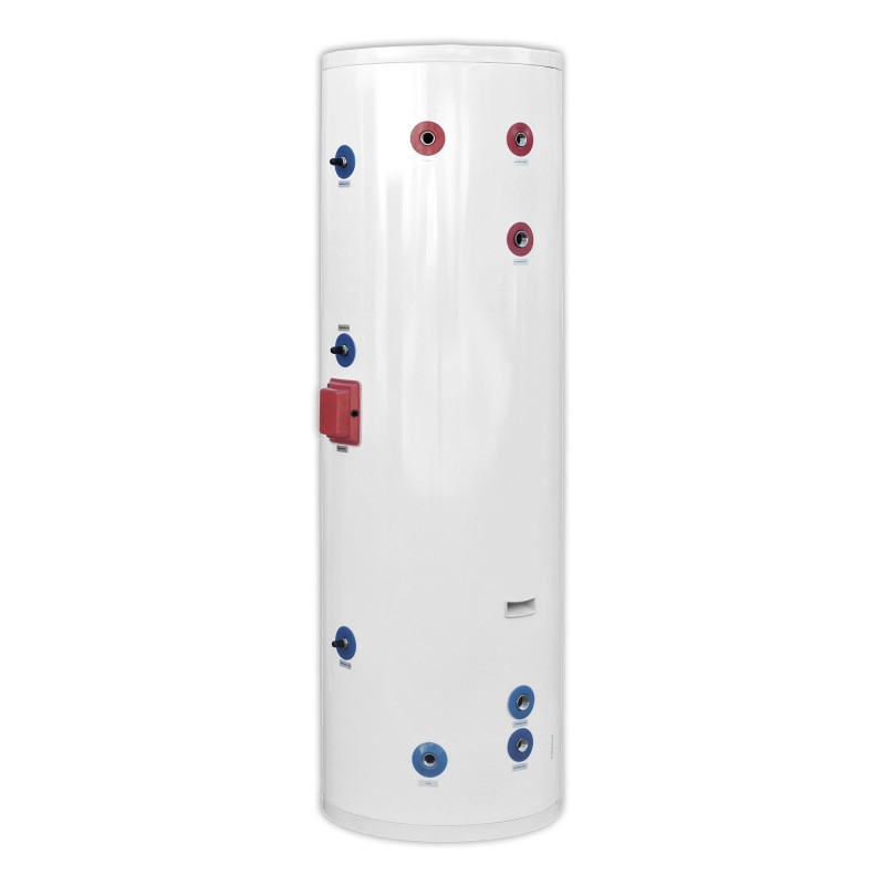 Serbatoio, bollitore per acqua calda sanitaria 300 l. (una serpentina 32 mm in acciaio inox)