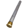 Ánodo de magnesio 220mm con tapón de latón de 3/4"