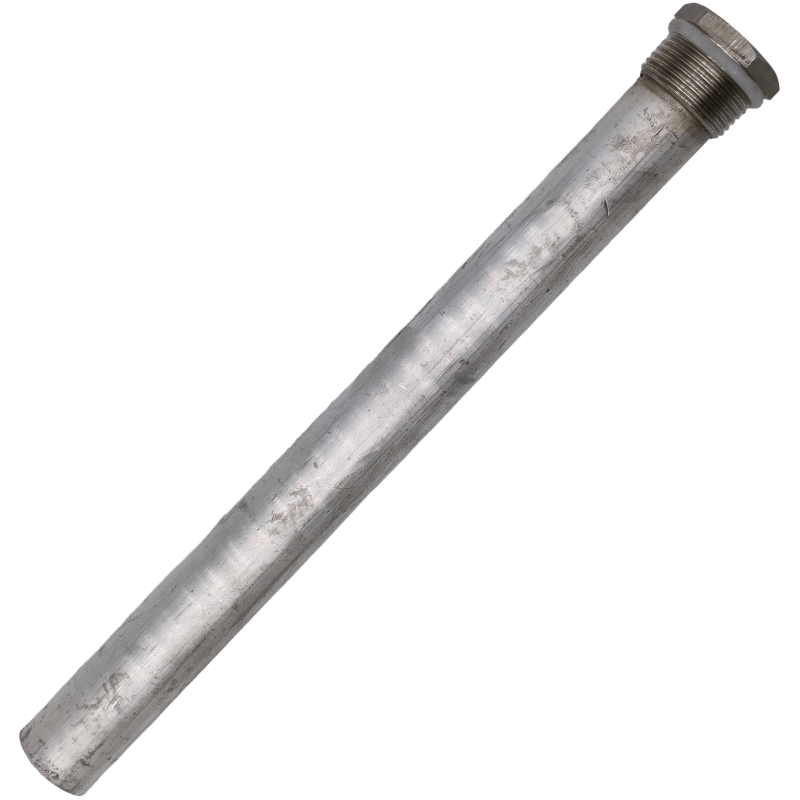 Ánodo de magnesio 220mm con tapón de acero inoxidable de 3/4"