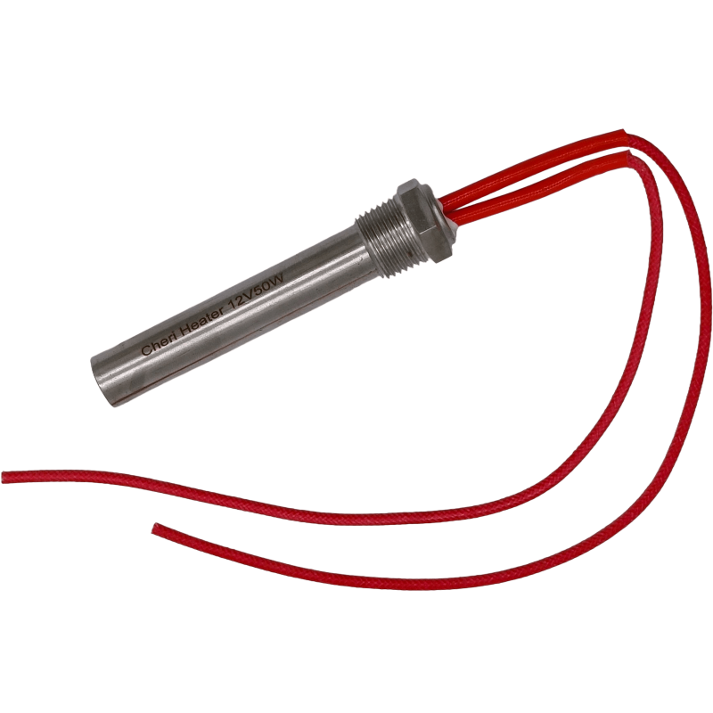 Resistenza elettrica a cartuccia 12V DC 50W R1/2" 10cm