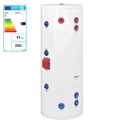 Serbatoio, bollitore per acqua calda sanitaria 250 l. (una serpentina 32 mm in acciaio inox)