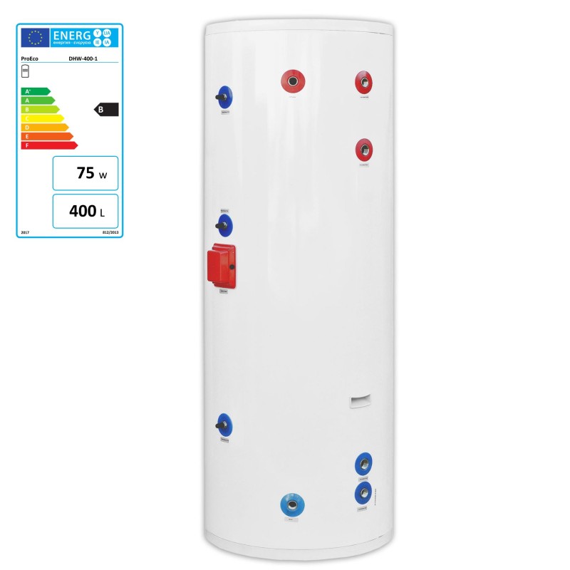 Serbatoio, bollitore per acqua calda sanitaria 400 l. (una serpentina 32 mm in acciaio inox)